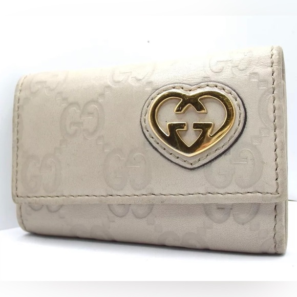 GUCCI Guccissima Heart 6-Key Holder Leather Case 😍♥️🔥 - Picture 1 of 16